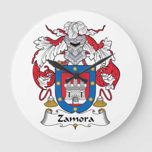 Zamora Family Crest Large Clock
