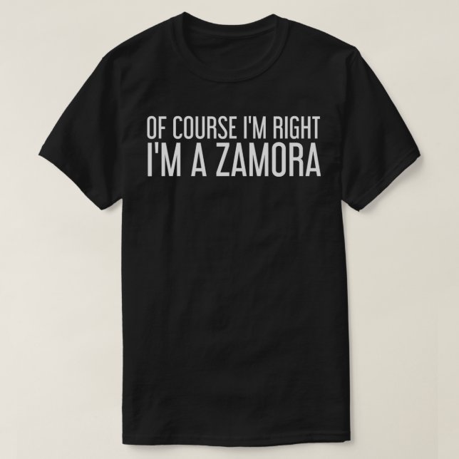 ZAMORA Gift Funny Surname Family Tree Birthday Reu T-Shirt (Design Front)