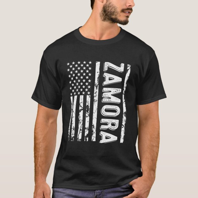 Zamora Last Name Surname Team Zamora Family Reunio T-Shirt (Front)