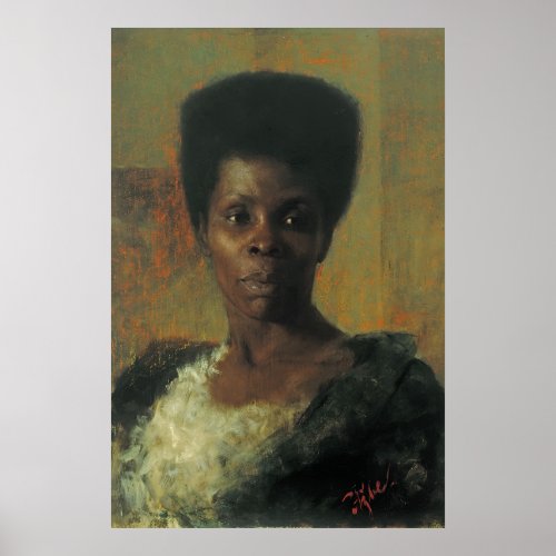 Zamorka Black Girl Anton Azbe Art Poster