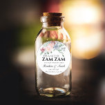 zamzam water nikah muslim wedding favor floral classic round sticker<br><div class="desc">zamzam water nikah muslim wedding favor floral round sticker</div>