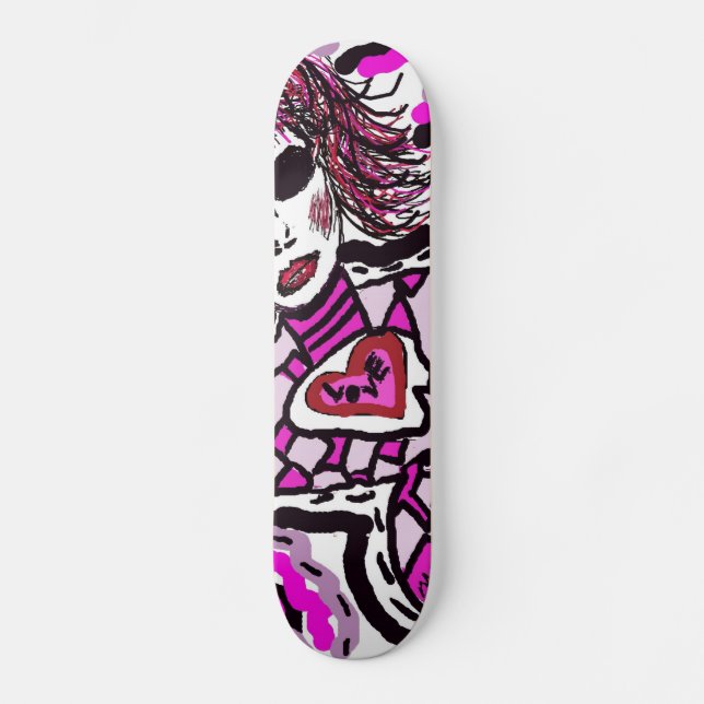 Zan Hanhof Anime Girl Skateboard Deck (Front)