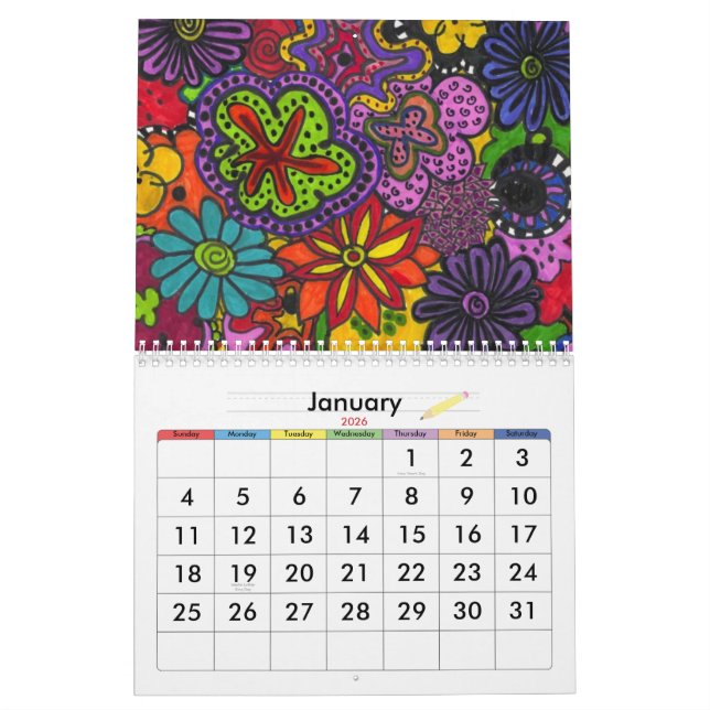 Zan Hanhof Original Artwork Calender! Calendar (Jan 2026)