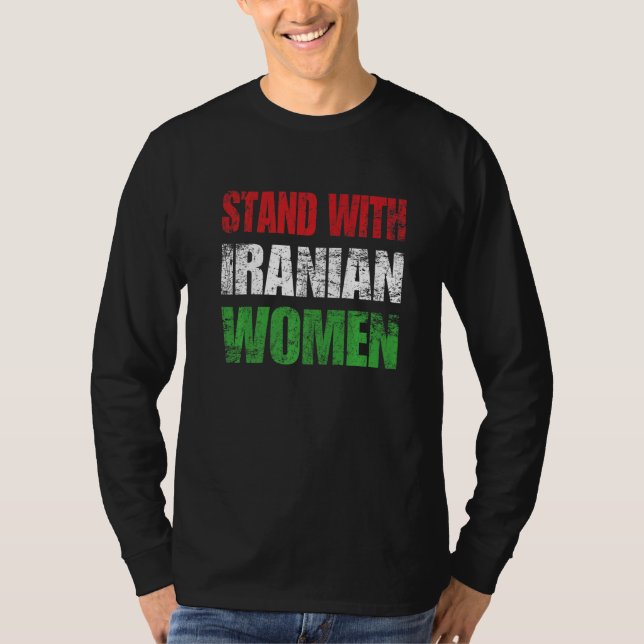 Zan Zendegi Azadi Persian Woman Life Freedom Hand  T-Shirt (Front)