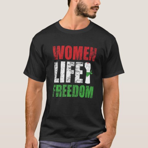 Zan Zendegi Azadi Persian Woman Life Freedom Hand  T_Shirt