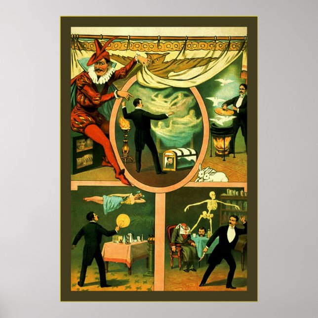 Zan Zig ~ Vintage Magician Poster (Front)