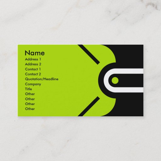 Customizable Zander - Green Business Card