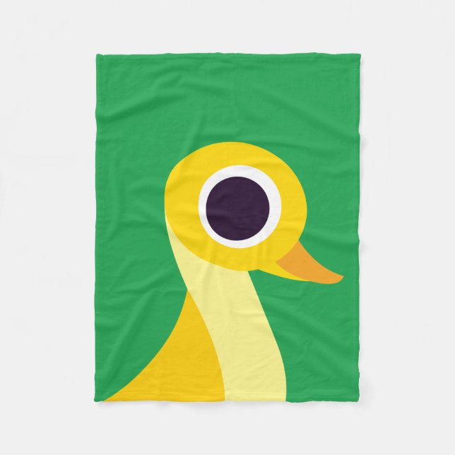Zander the Duck Fleece Blanket (Front)