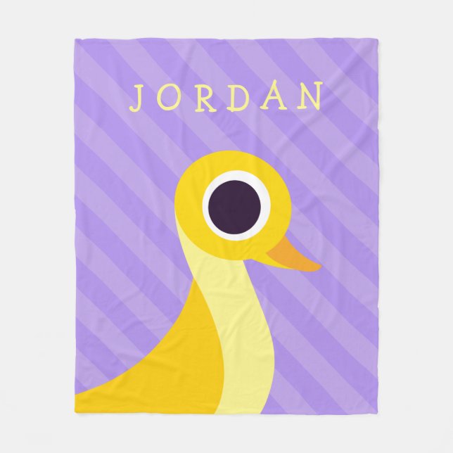 Zander the Duck Fleece Blanket (Front)