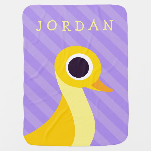 Zander the Duck Receiving Blanket (Front)