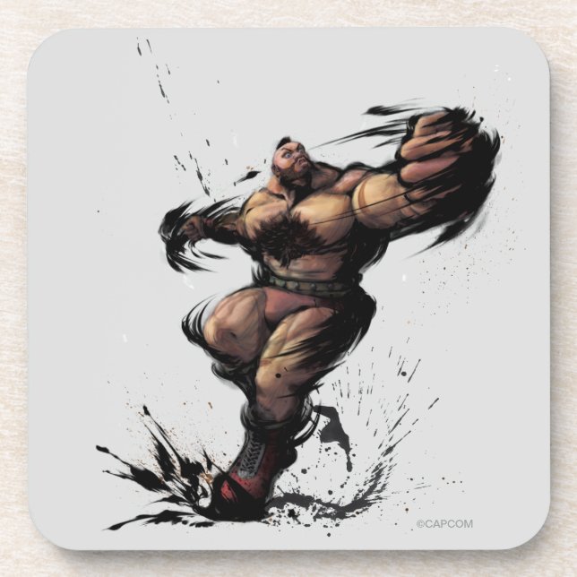 Zangief Spin Drink Coaster (Front)