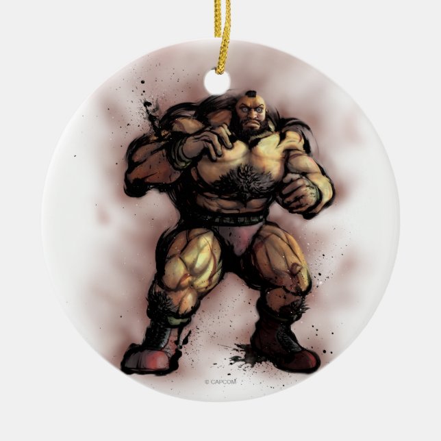 Zangief Stance Ceramic Ornament (Front)