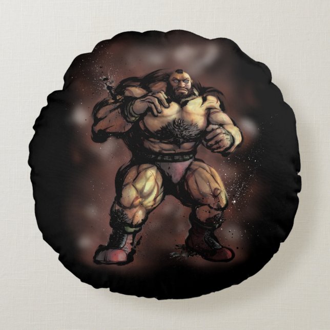 Zangief Stance Round Pillow (Front)