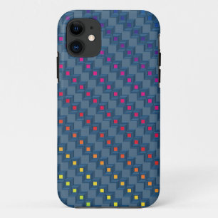 Zany abstract squares iPhone 11 case