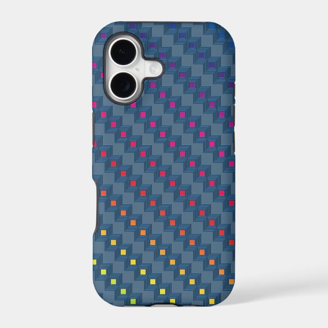 Zany abstract squares iphone case (Back)