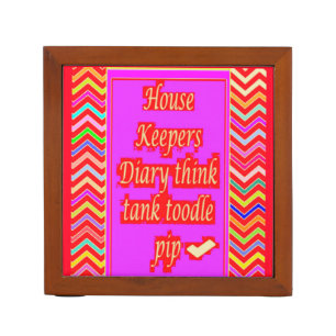 ZANY ART DESIGN WITH HOUSEKEEPER WORDS DESK ORGANIZER