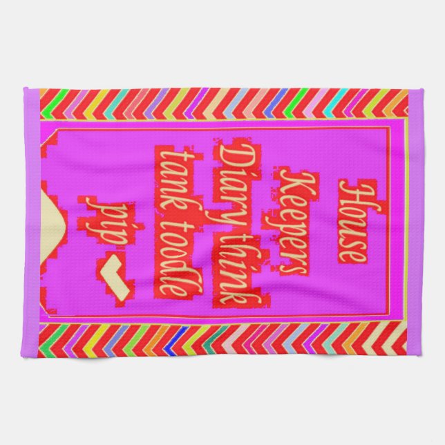  ZANY ART DESIGN WITH HOUSEKEEPER WORDS KITCHEN TOWEL (Horizontal)