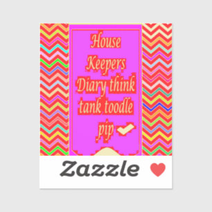  ZANY ART DESIGN WITH HOUSEKEEPER WORDS STICKER