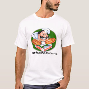 Zany Italian chef speedy pizza delivery T-Shirt