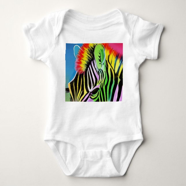 Zany Zebra Baby Bodysuit (Front)