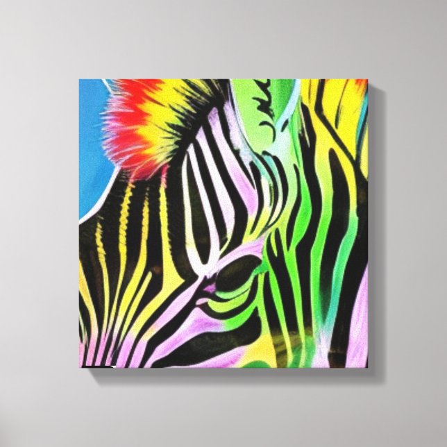 Zany Zebra Canvas Print (Front)