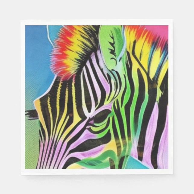 Zany Zebra Napkins (Front)
