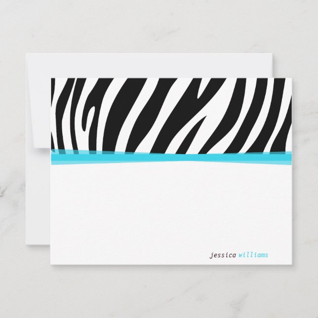 Zany Zebra Note Card (Front)