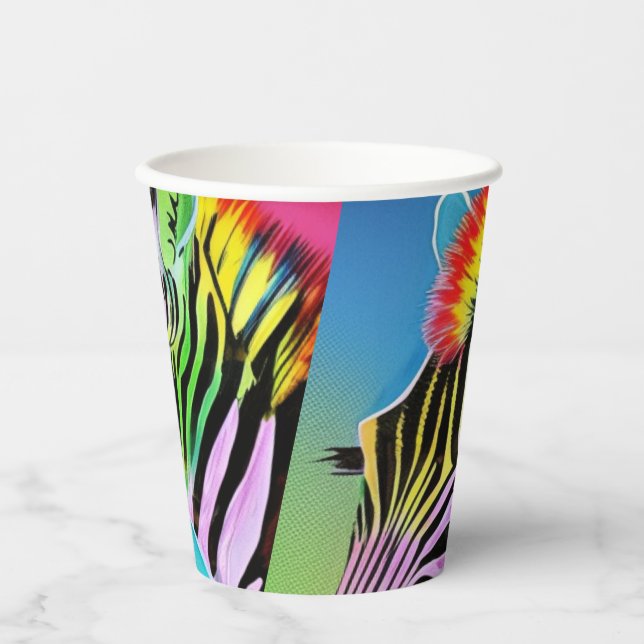 Zany Zebra Paper Cups (Front)