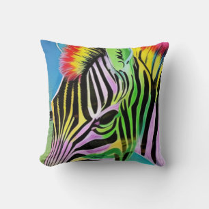 Zany Zebra Throw Pillow