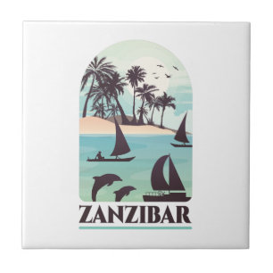 Zanzibar Africa Vintage Ceramic Tile