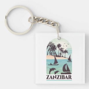 Zanzibar Africa Vintage  Keychain