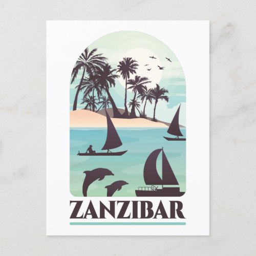 Zanzibar Africa Vintage  Postcard