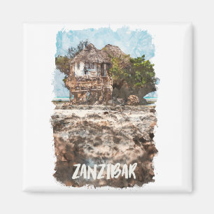 Zanzibar Africa Vintage Travel  Magnet