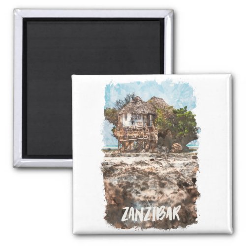 Zanzibar Africa Vintage Travel  Magnet