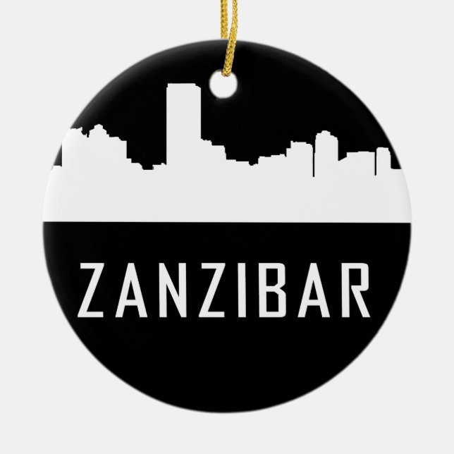 Zanzibar Ceramic Ornament (Front)