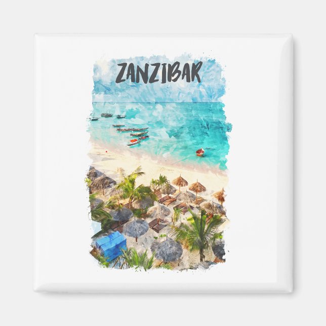 Zanzibar Tansania Vintage Travel   Magnet (Front)