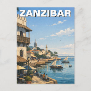 Zanzibar Tanzania Travel Postcard
