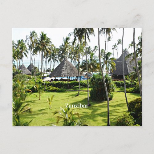 Zanzibar tropical paradise postcard
