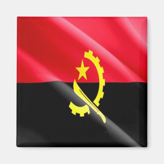 zAO002 ANGOLA WAVING FLAG, Africa, Fridge Magnet