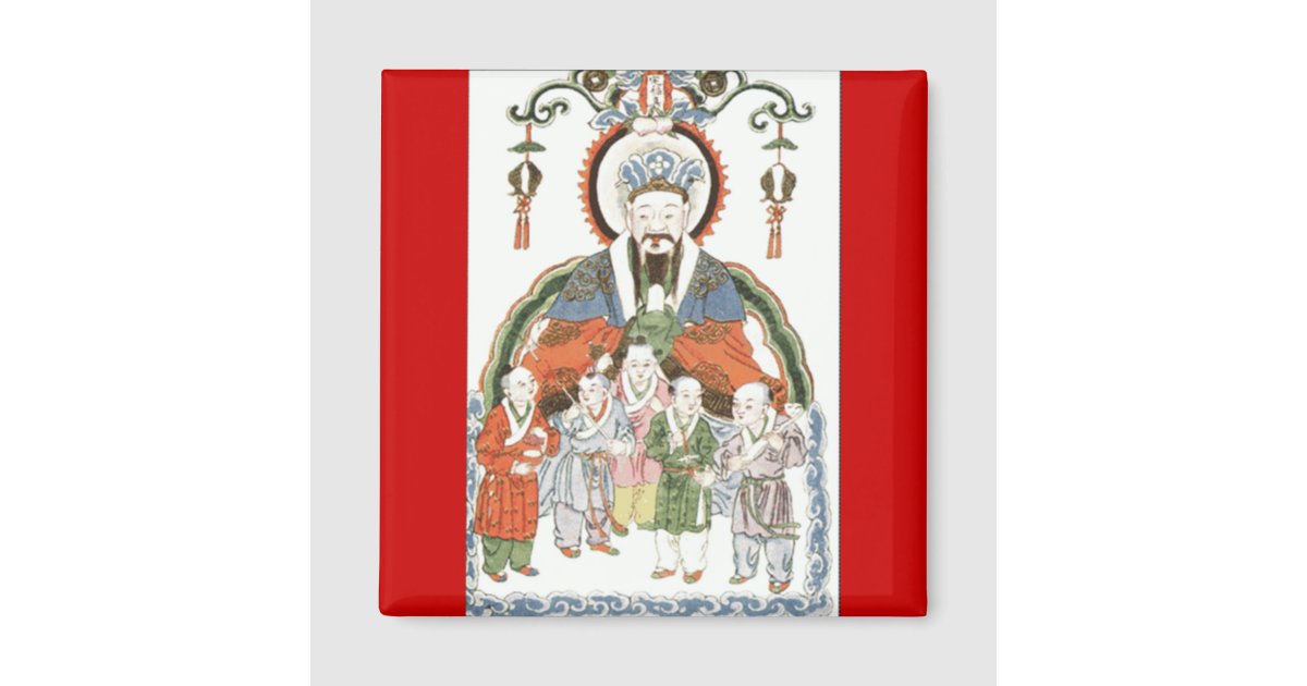 Zao Jun Chinese kitchen god magnet | Zazzle