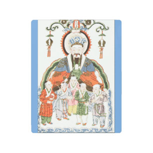 Zao Jun Chinese kitchen god Metal Wall Art