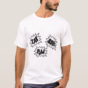 ZAP BAM POW Comic Sound FX - White T-Shirt