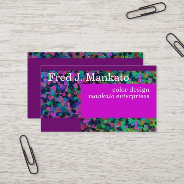 Zap Color Business Card (Front/Back In Situ)
