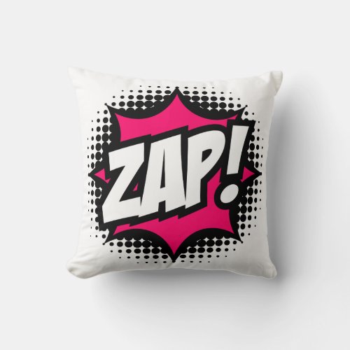 ZAP Comic Book Style Throw Pillow