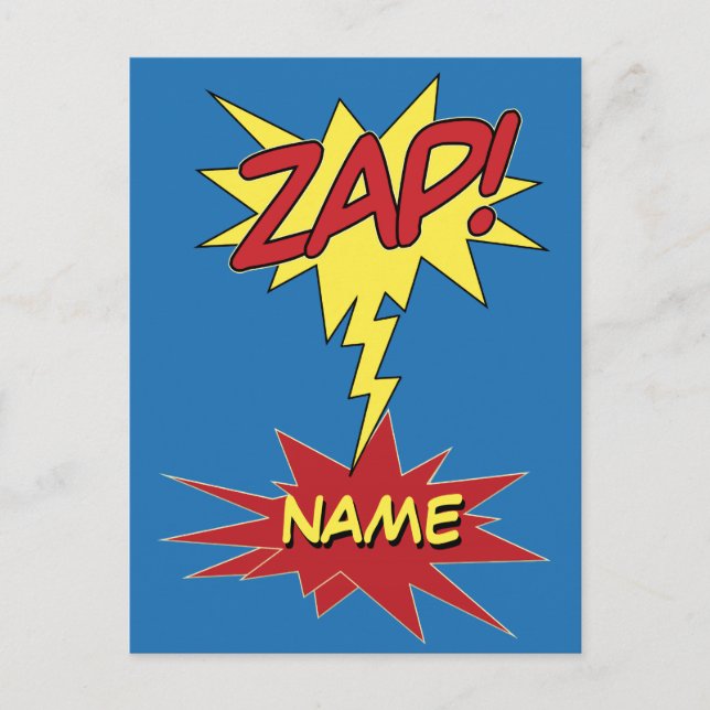 ZAP! custom postcard (Front)