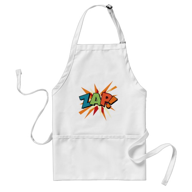 ZAP Fun Retro Comic Book Pop Art Adult Apron (Front)