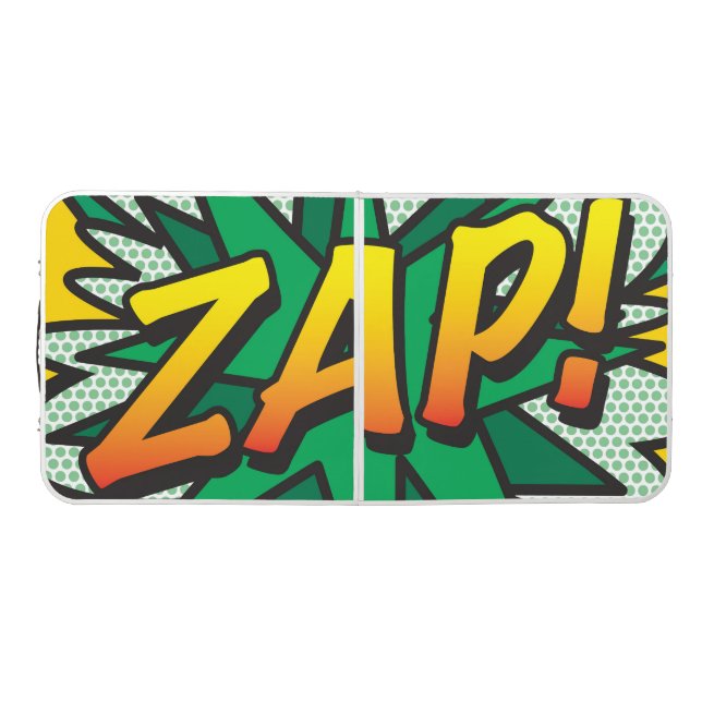 ZAP Fun Retro Comic Book Pop Art Beer Pong Table (Top)