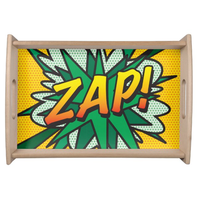 ZAP Fun Retro Comic Book Pop Art Serving Tray (Front)