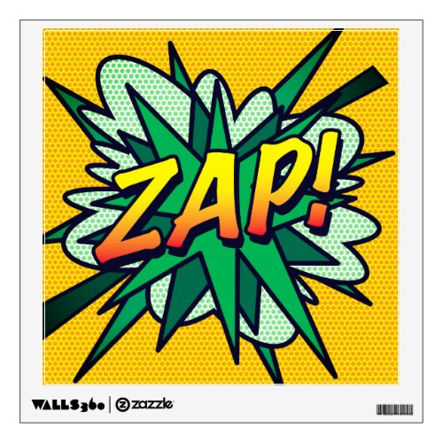 ZAP Fun Retro Comic Book Pop Art Wall Decal