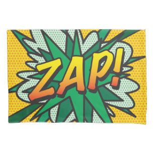 ZAP KAPOW Fun Retro Comic Book Pop Art Pillow Case